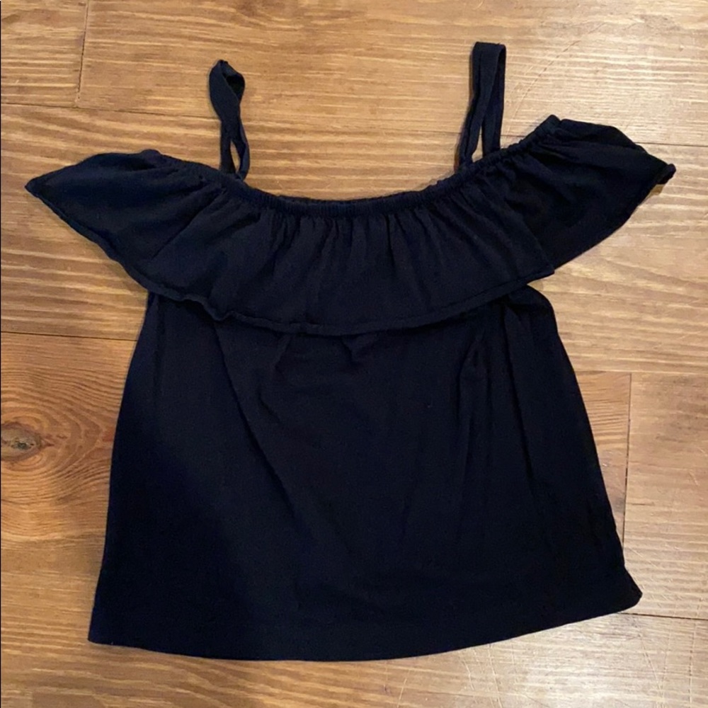 Black off shoulder shirt